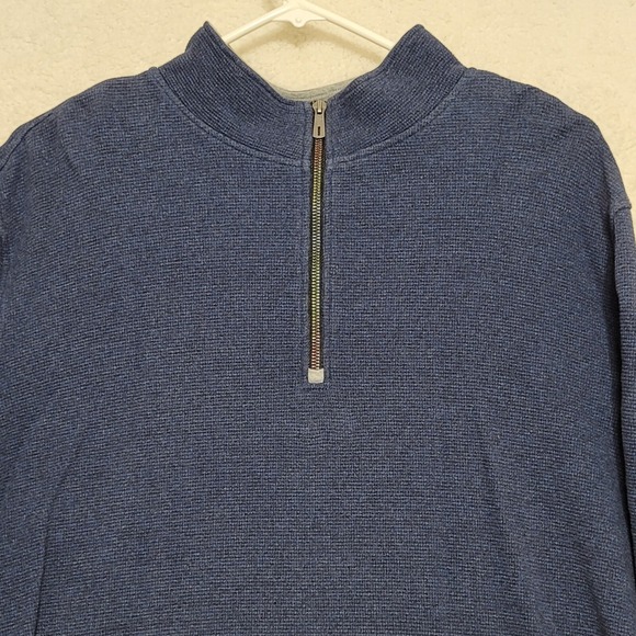 Robert Graham Other - Robert Graham Mens Sweater Sz 2XL Blue 1/4 Zip Up Jacket Classic Fit